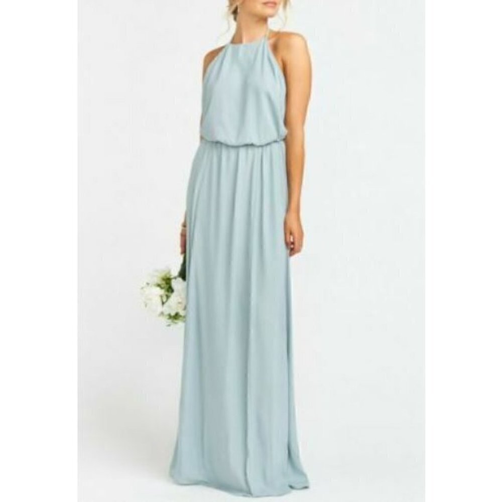 Show Me Your Mumu Heather Halter Maxi Dress Womens Large Bridesmaid Wedding